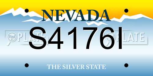S4176I Nevada License Plate