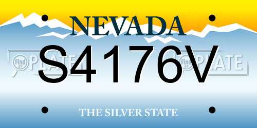 S4176V Nevada License Plate