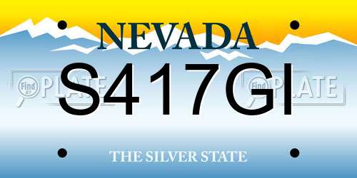 S417GI Nevada License Plate