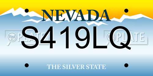 S419LQ Nevada License Plate