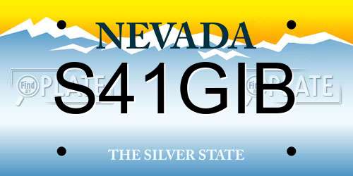 S41GIB Nevada License Plate