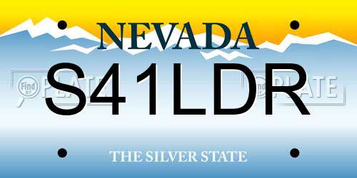 S41LDR Nevada License Plate