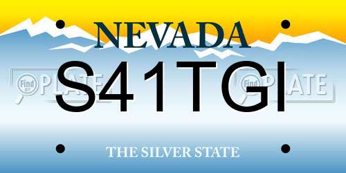 S41TGI Nevada License Plate