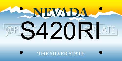S420RI Nevada License Plate