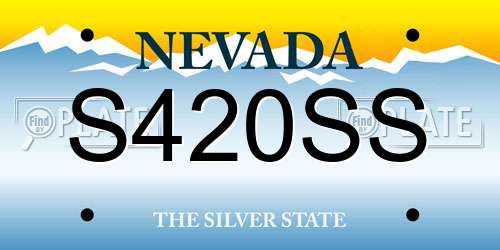 S420SS Nevada License Plate