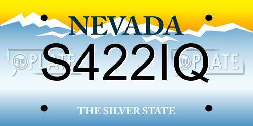 S422IQ Nevada License Plate