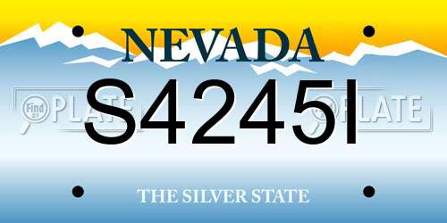 S4245I Nevada License Plate