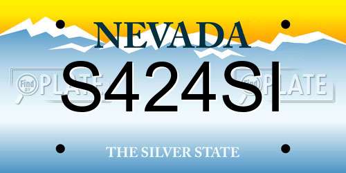 S424SI Nevada License Plate