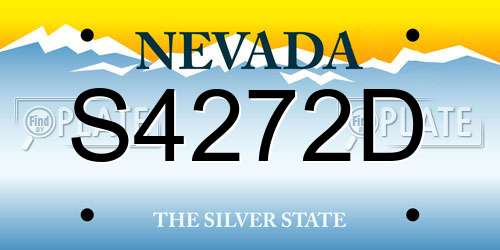 S4272D Nevada License Plate