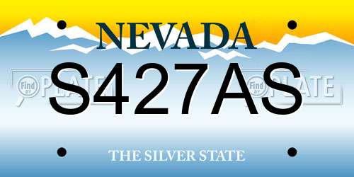 S427AS Nevada License Plate