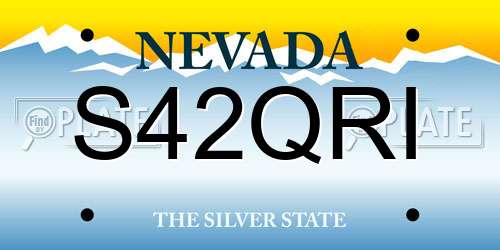 S42QRI Nevada License Plate