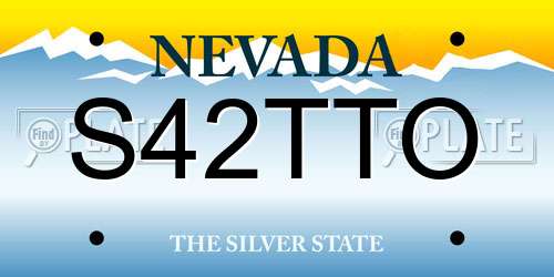 S42TTO Nevada License Plate