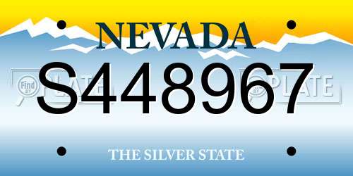 S448967 Nevada License Plate