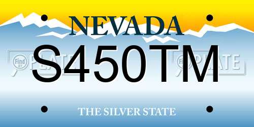 S450TM Nevada License Plate