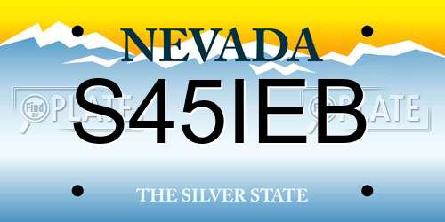 S45IEB Nevada License Plate