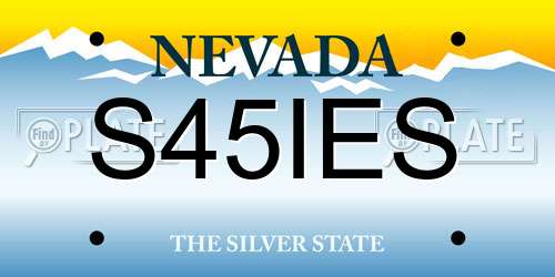 S45IES Nevada License Plate