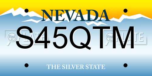 S45QTM Nevada License Plate