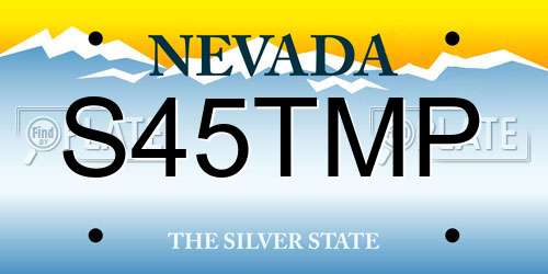 S45TMP Nevada License Plate