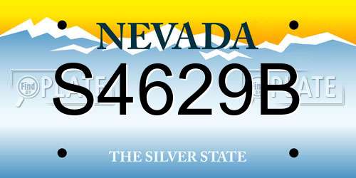 S4629B Nevada License Plate