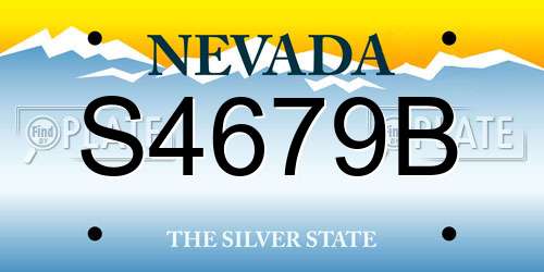S4679B Nevada License Plate