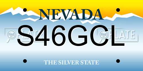 S46GCL Nevada License Plate