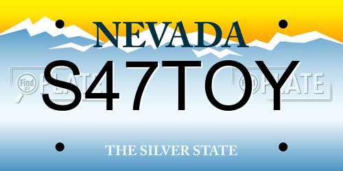 S47TOY Nevada License Plate