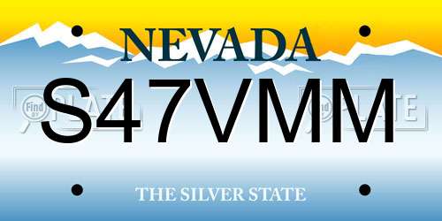 S47VMM Nevada License Plate