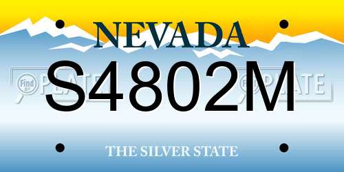 S4802M Nevada License Plate