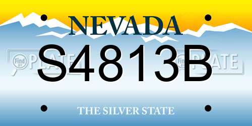 S4813B Nevada License Plate