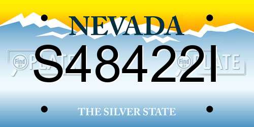 S48422I Nevada License Plate