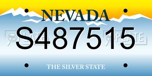 S487515 Nevada License Plate