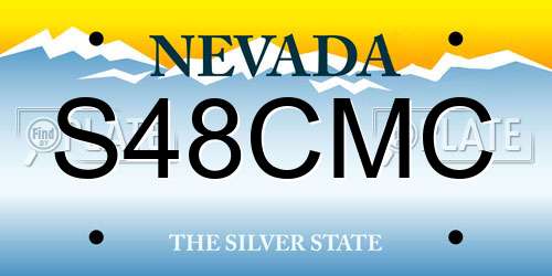 S48CMC Nevada License Plate