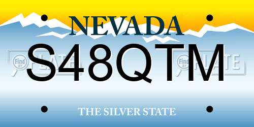 S48QTM Nevada License Plate