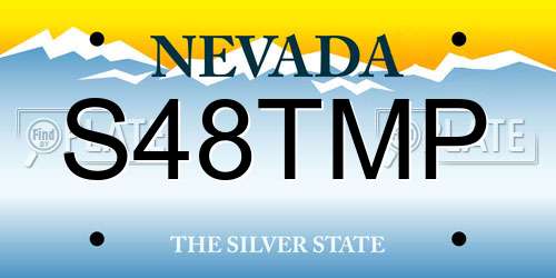 S48TMP Nevada License Plate
