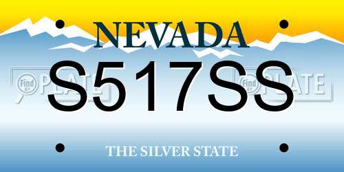 S517SS Nevada License Plate