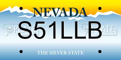 S51LLB Nevada License Plate