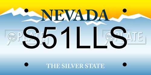 S51LLS Nevada License Plate