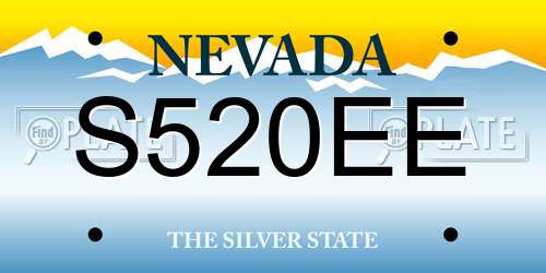 S520EE Nevada License Plate