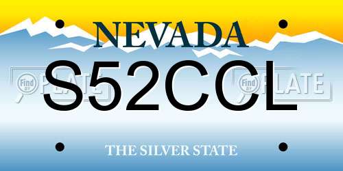 S52CCL Nevada License Plate