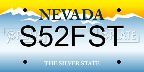 S52FST Nevada License Plate