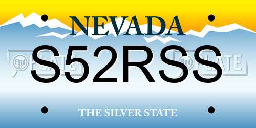 S52RSS Nevada License Plate