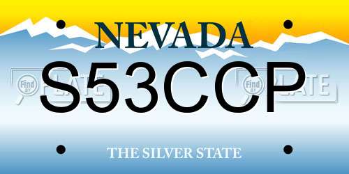 S53CCP Nevada License Plate