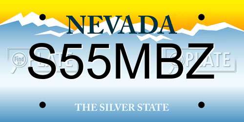 S55MBZ Nevada License Plate