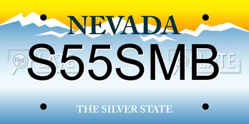 S55SMB Nevada License Plate