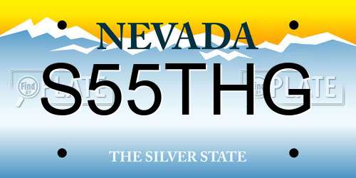 S55THG Nevada License Plate