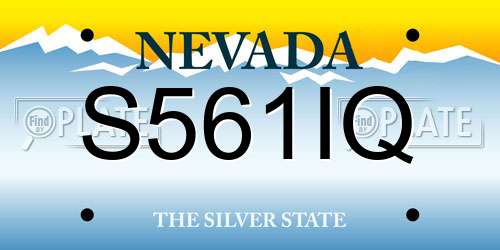 S561IQ Nevada License Plate