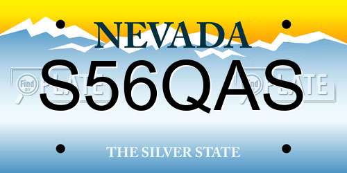 S56QAS Nevada License Plate