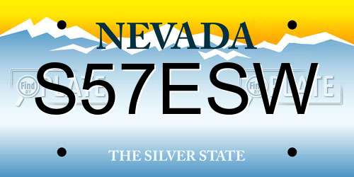 S57ESW Nevada License Plate