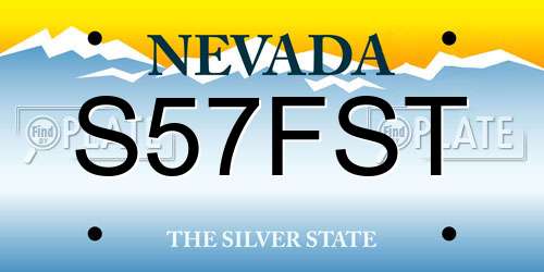 S57FST Nevada License Plate
