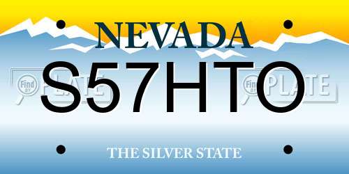 S57HTO Nevada License Plate